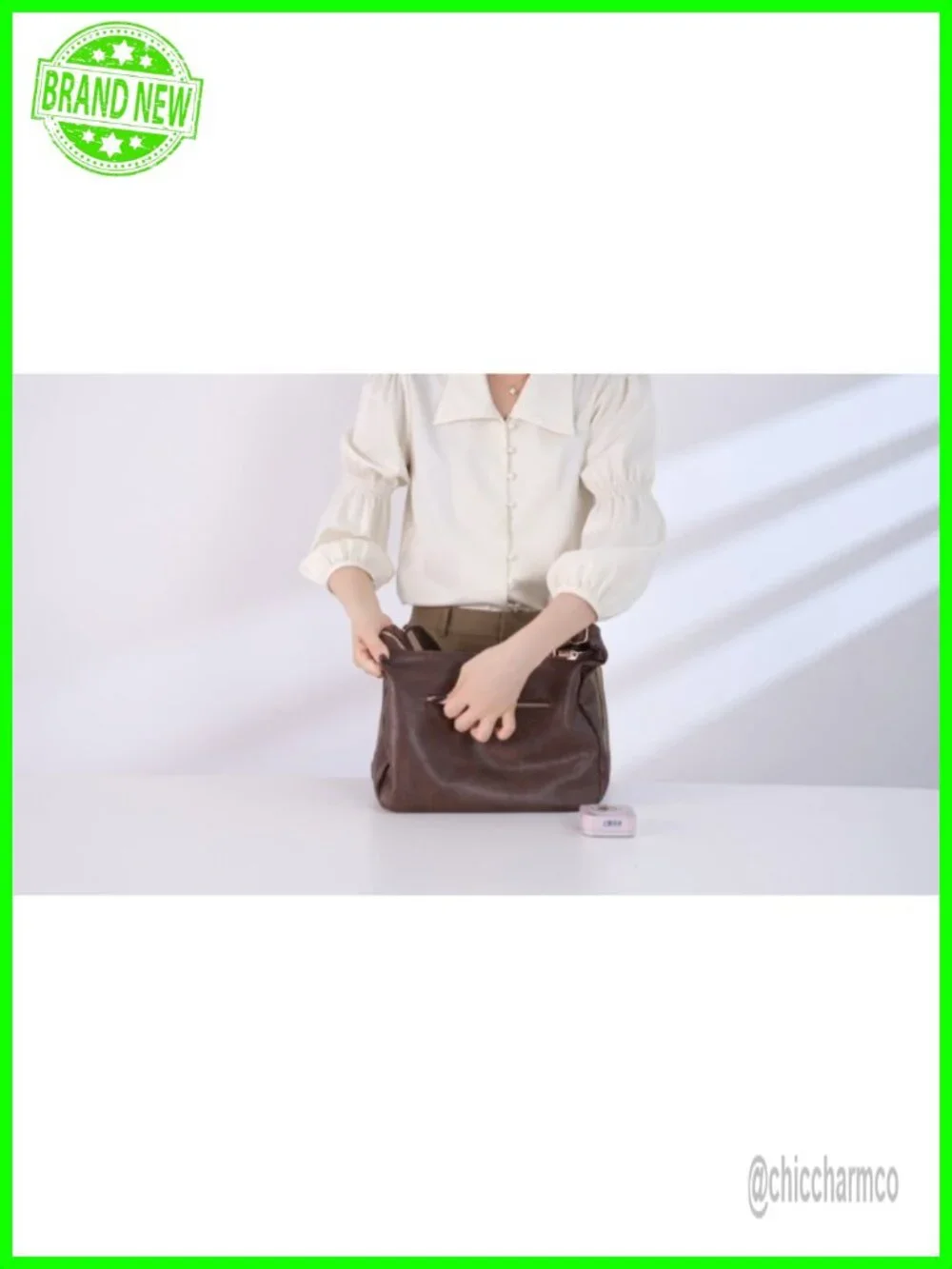 Vegan Leather Hobo Shoulder Bag Foldable Crossbody Purse Large Capacity